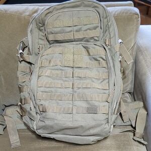 5.11 Tactical Tan Rucksack with Modular Design and Durable Fabric